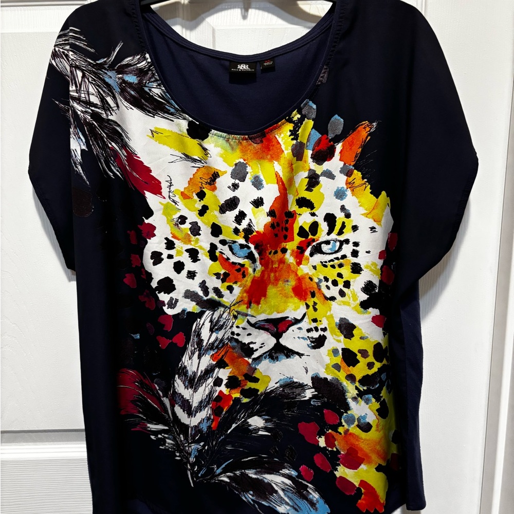 Vibrant Leopard Print Women's Top